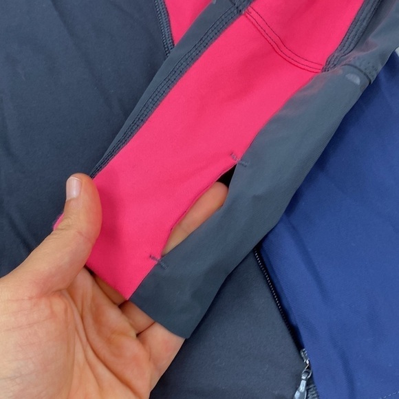 Lululemon Trail Bound Long Sleeve Deep Coal / Deep Navy Electric Coral - Picture 6 of 7